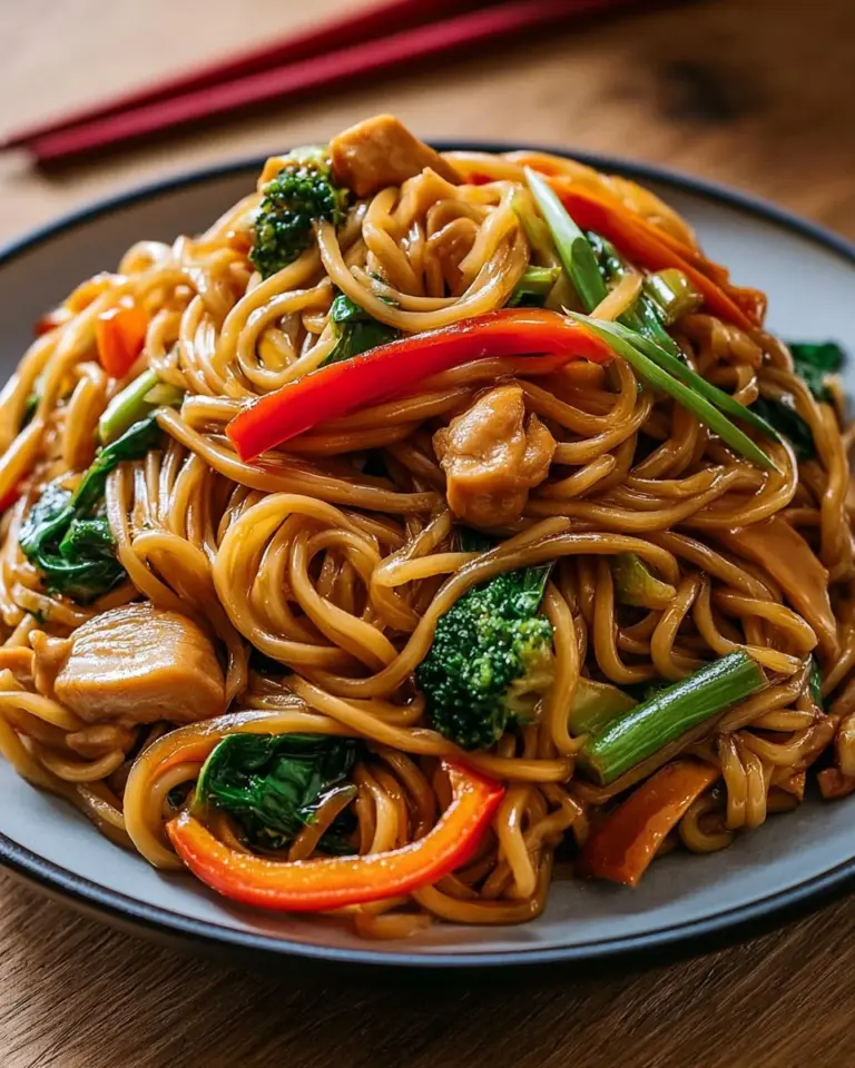 Chow Mein z warzywami i kurczakiem - łatwy przepis na 5 składników