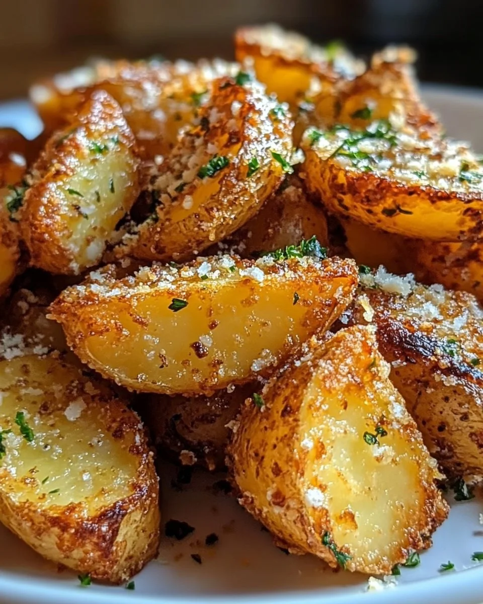 Chrupiące ziemniaki z parmezanem i czosnkiem