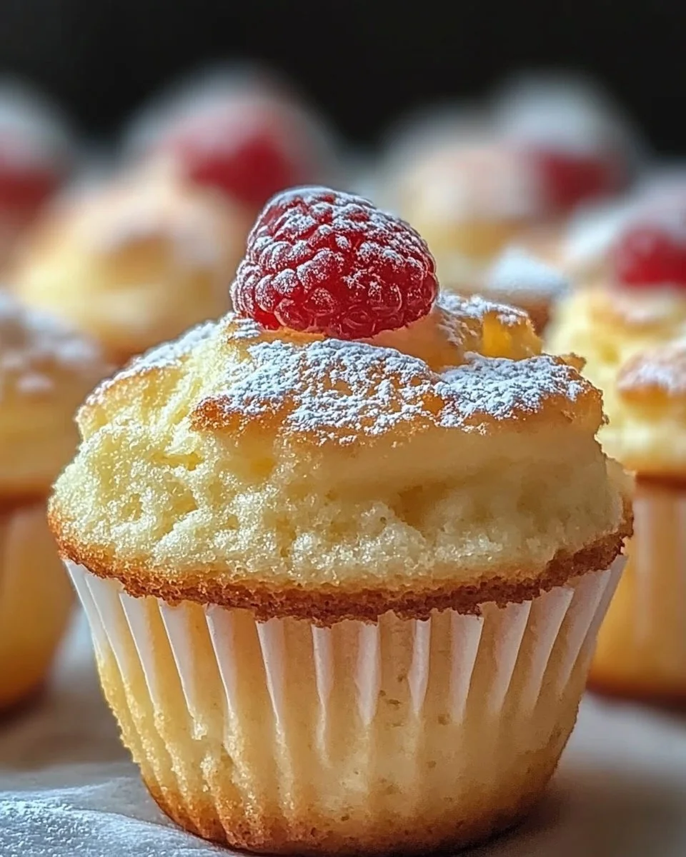 Puszyste muffinki twarogowe z budyniem